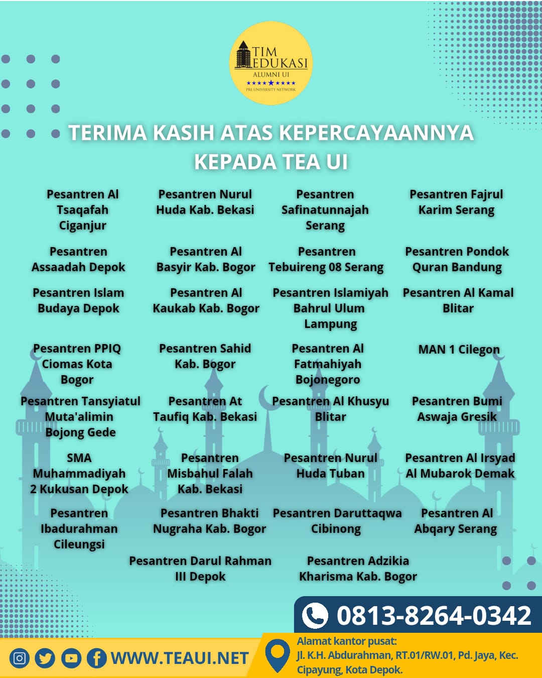 terima kasih atas kepercayaan kepada tea ui